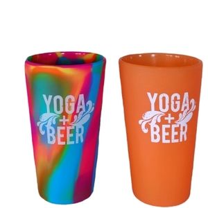 Vibrant Yoga + Beer Tumblers Set